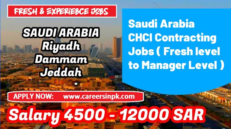 CHCI Contracting Jobs ( Fresh level to Manager Level )