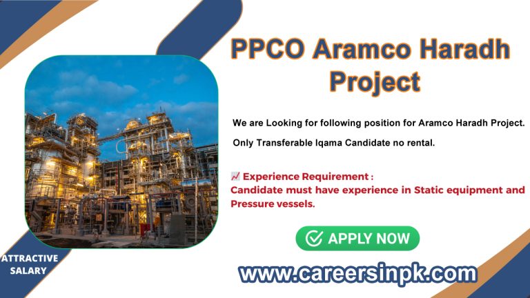 Job Opportunities at PPCO for Aramco Haradh Project